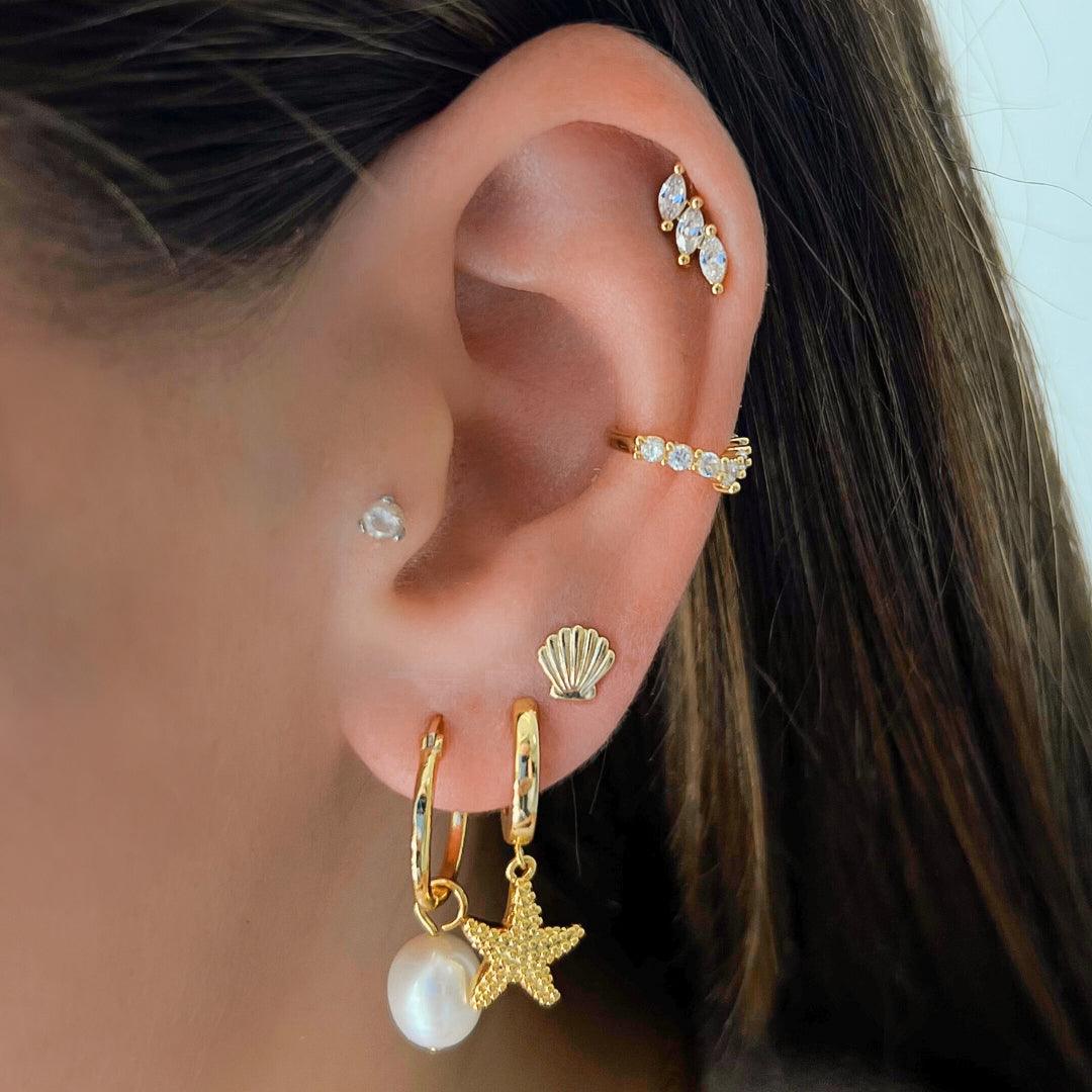 Evry Jewels Starfish Earrings