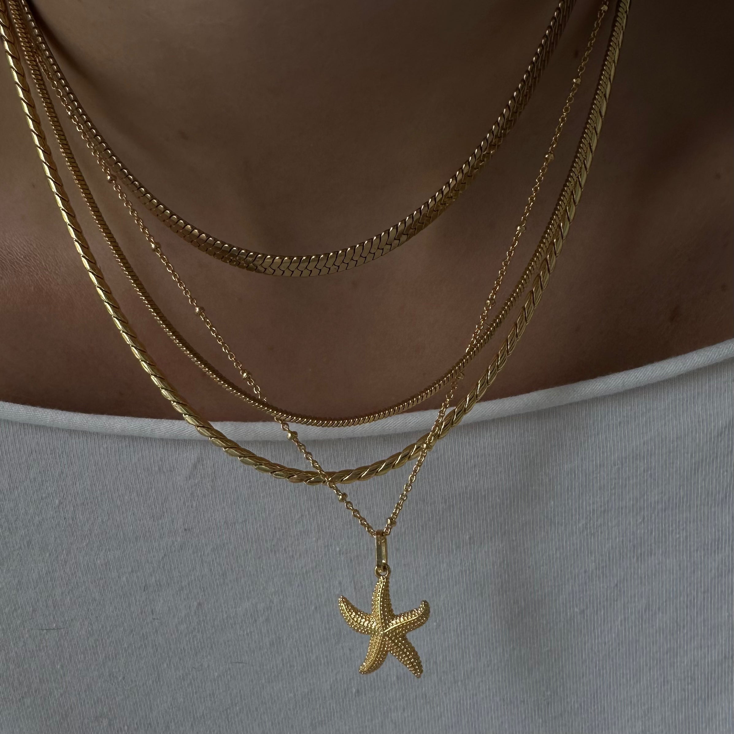 Evry Jewels Starfish Necklace