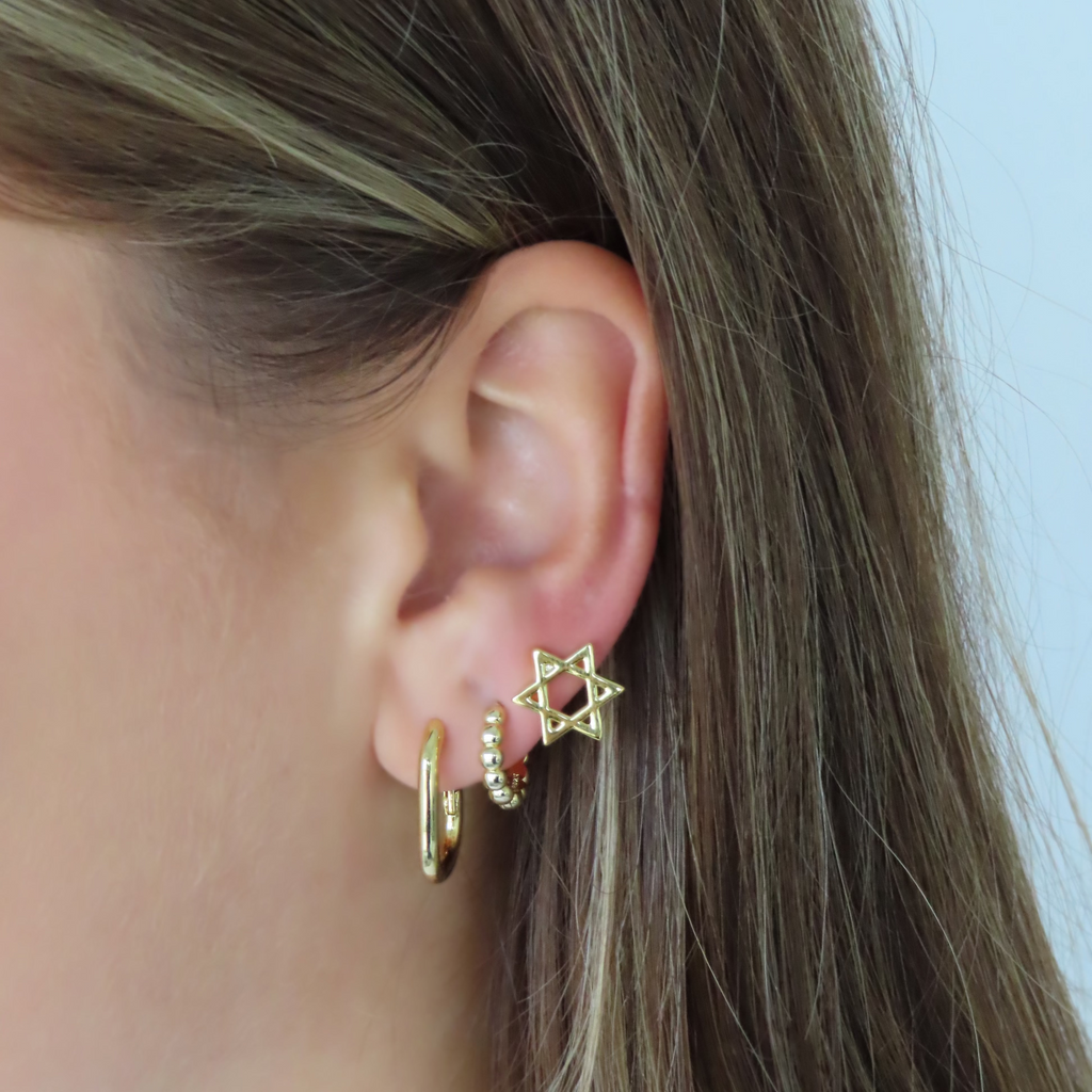 Evry Jewels Star of David Earrings