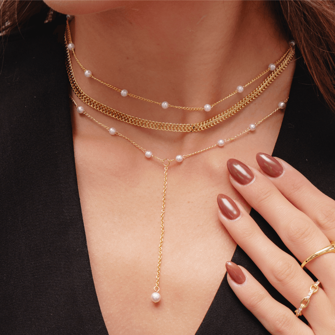 Evry Jewels Sweet Pearl Lariat Necklace