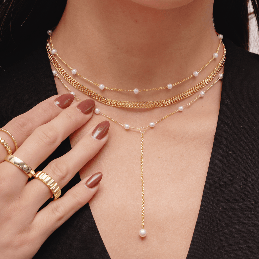 Evry Jewels Sweet Pearl Lariat Necklace