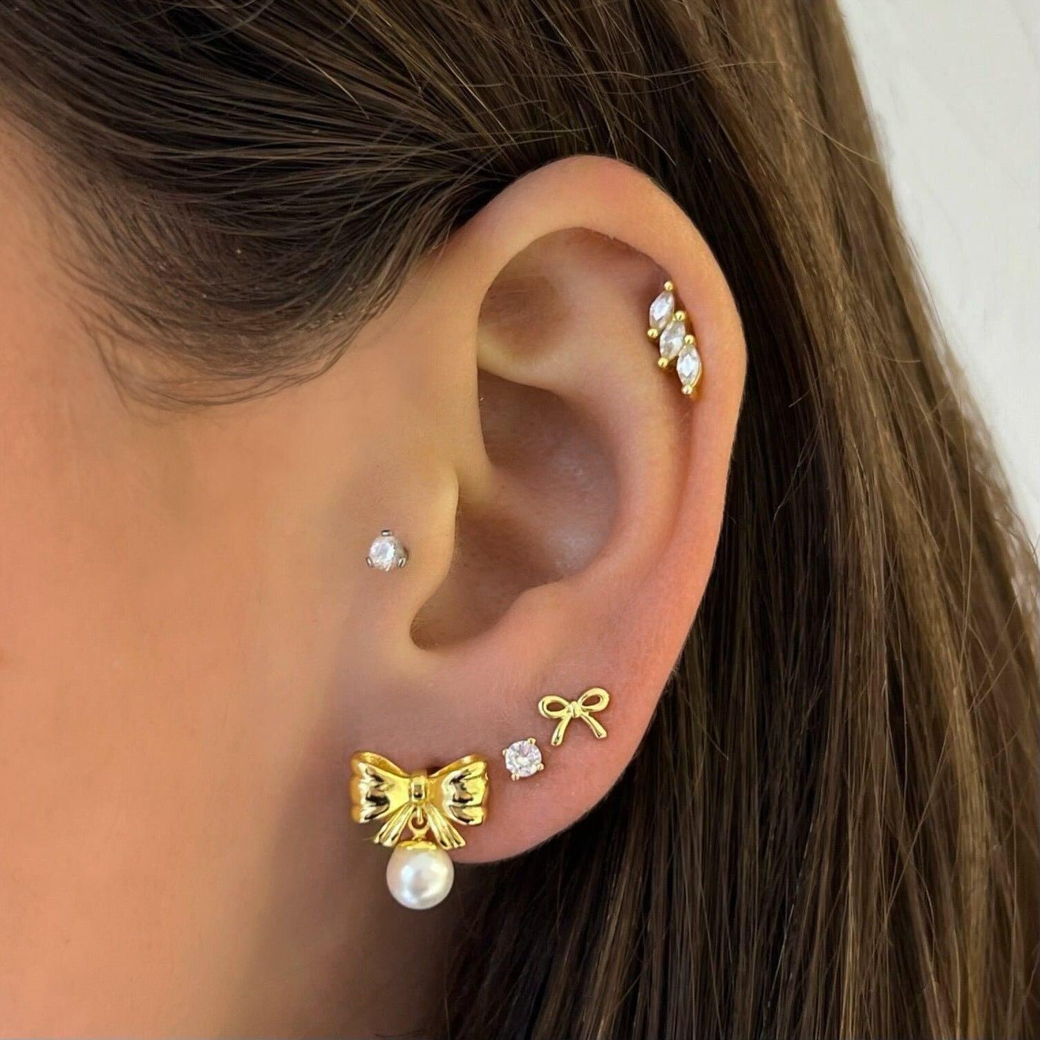 Evry Jewels Rosette Earrings