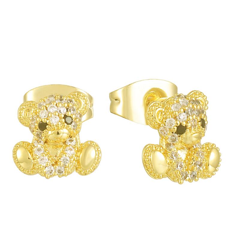 Evry Jewels Teddy Bear Earrings