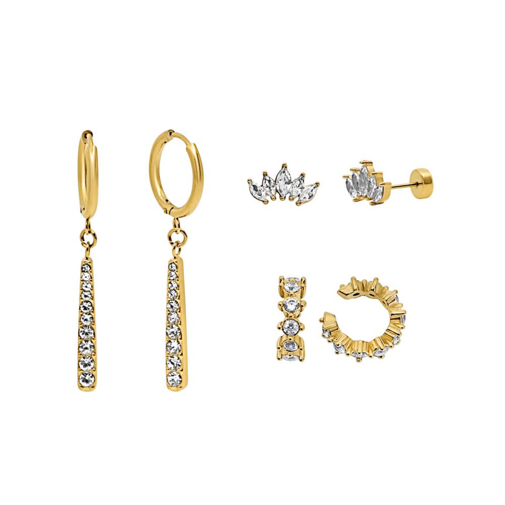 Evry Jewels Flat Back Earrings Set Collection
