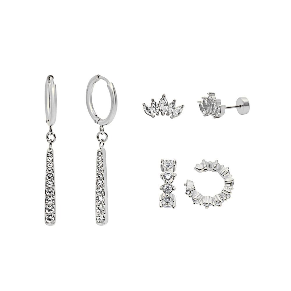 Evry Jewels Flat Back Earrings Set Collection