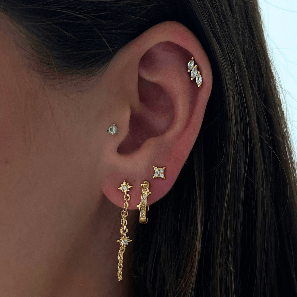 Evry Jewels Wish Upon A Star Earrings