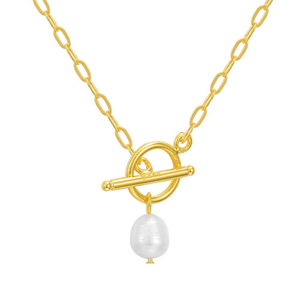 Evry Jewels Pearl Link Necklace