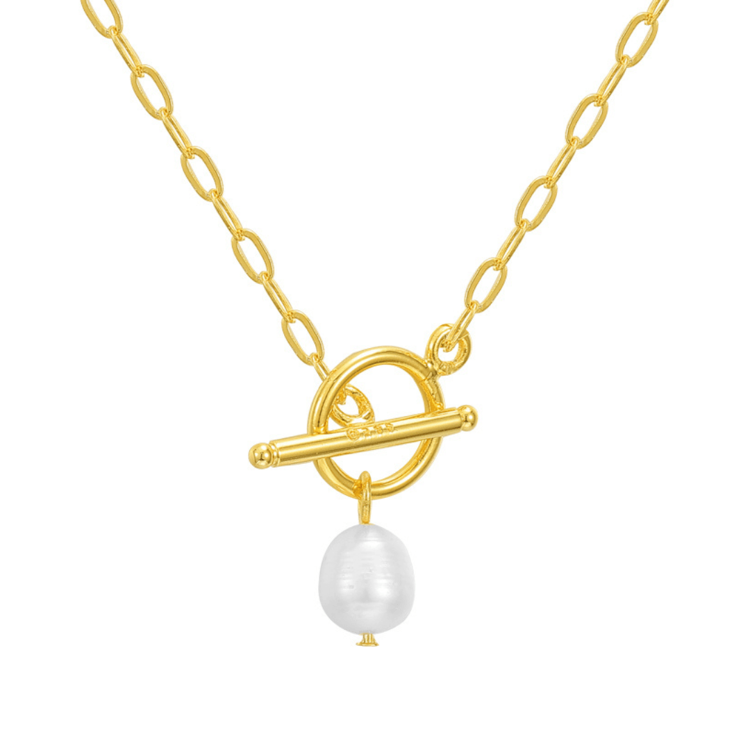 Evry Jewels Pearl Link Necklace