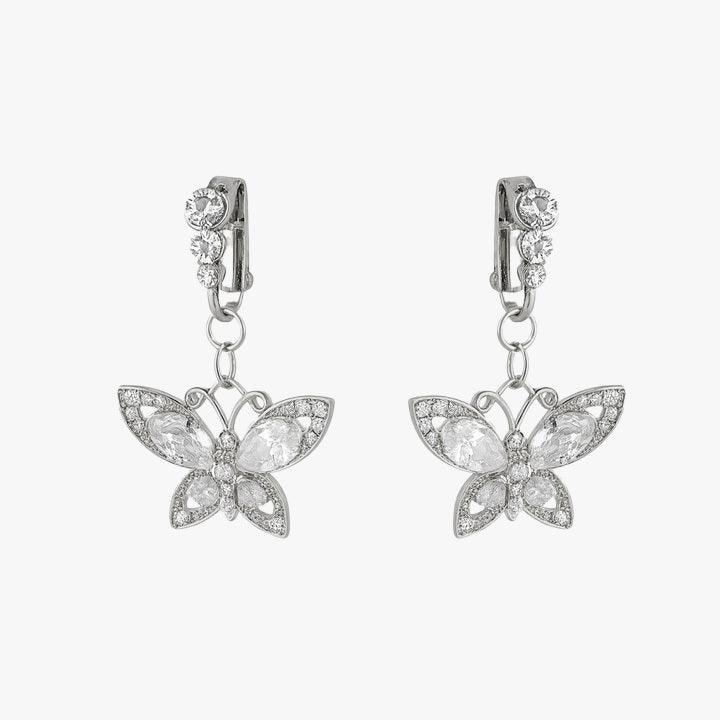 Evry Jewels Butterfly Babe Clip-On Earrings