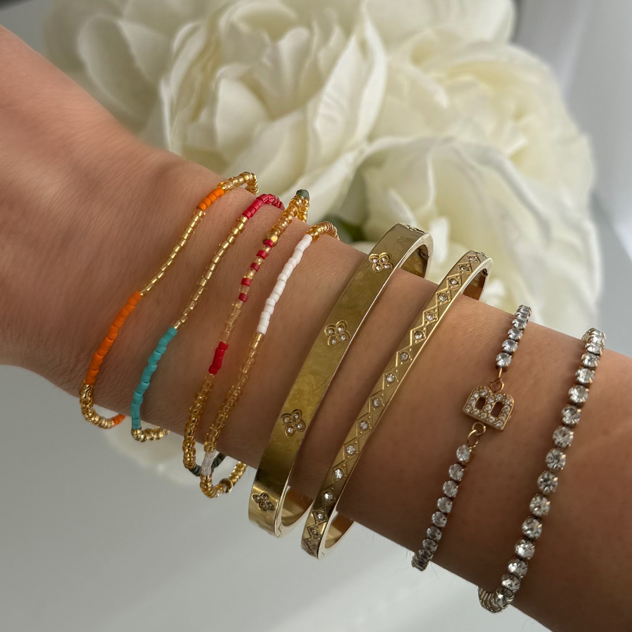Evry Jewels Happy Beads Bracelet: 4 Piece Bracelet Set