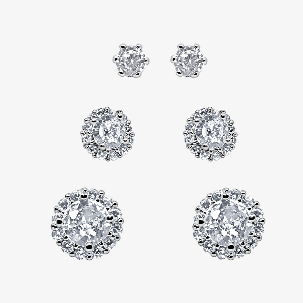 Evry Jewels Evryday Icons Stud Earrings 3 Piece Pack