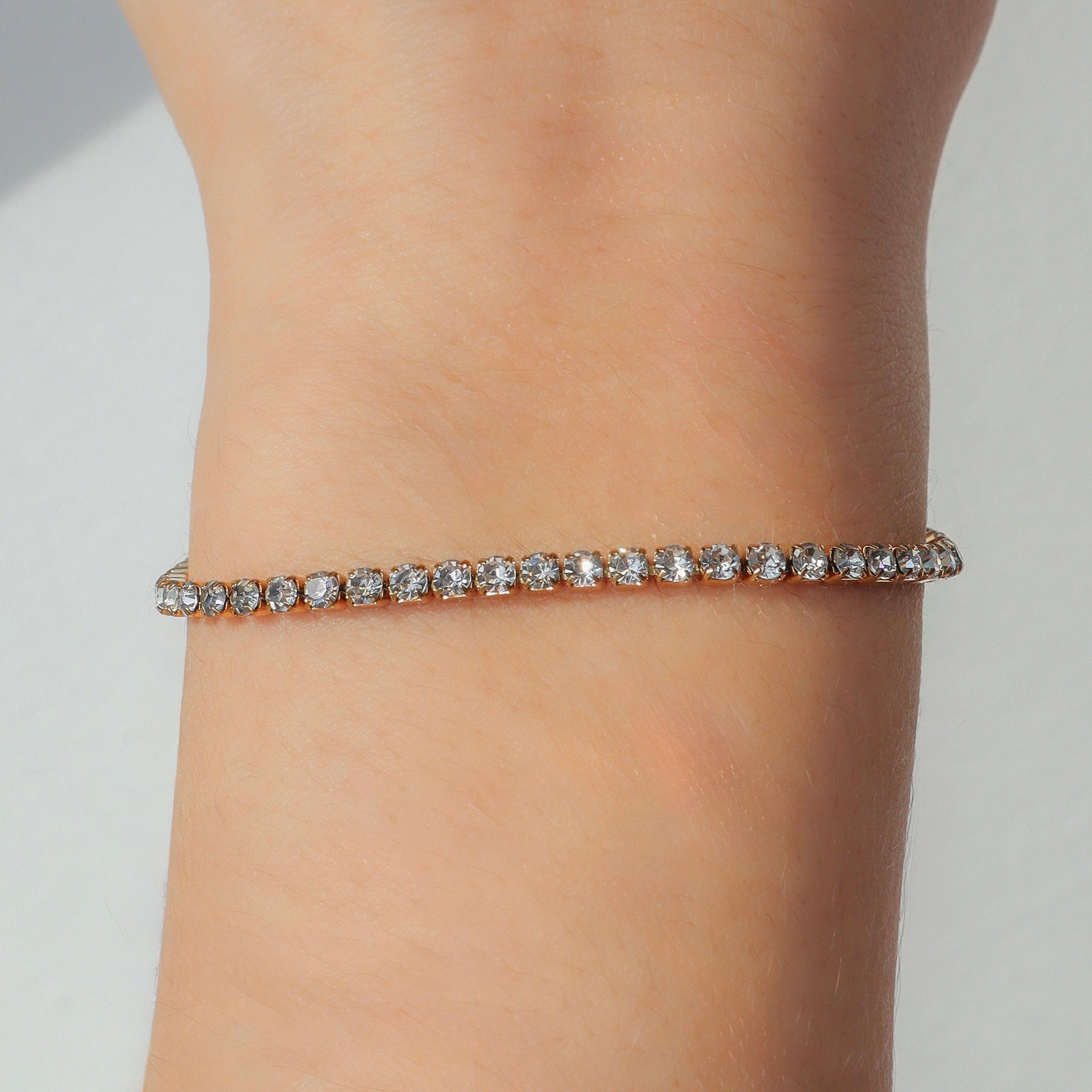 Evry Jewels Champagne Princess Tennis Bracelet