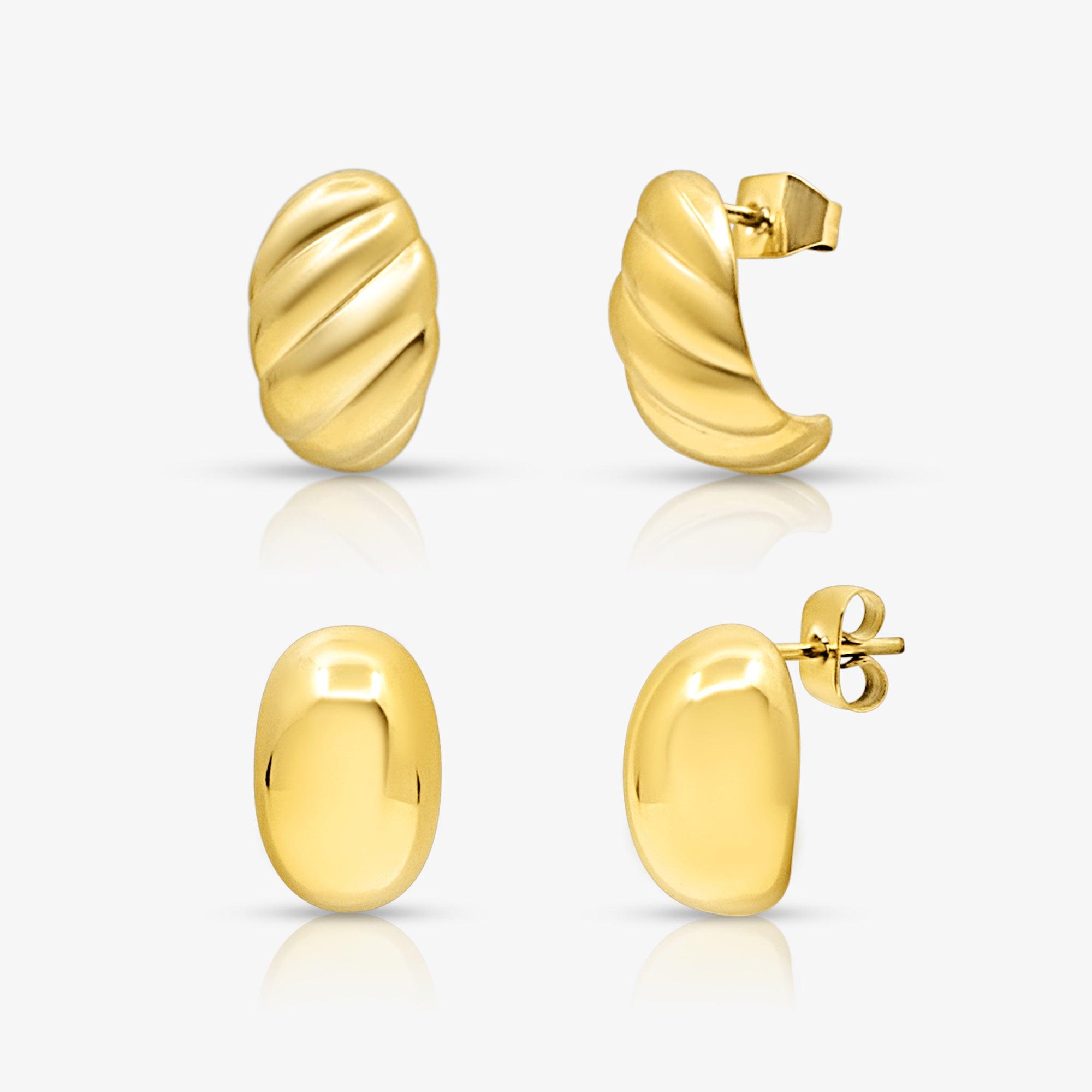 Evry Jewels Chicago 2-Piece Earring Set