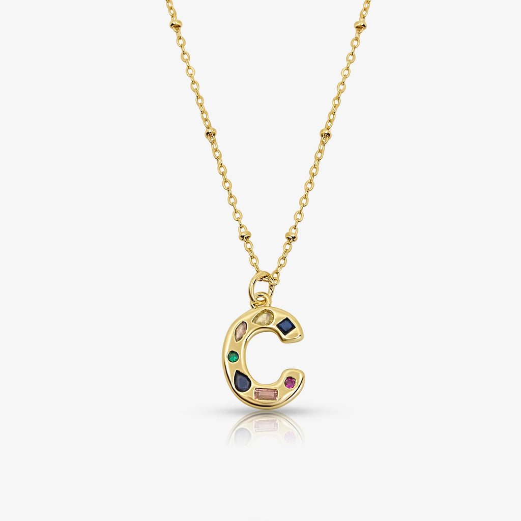 Evry Jewels Bright Babe Initial Necklace