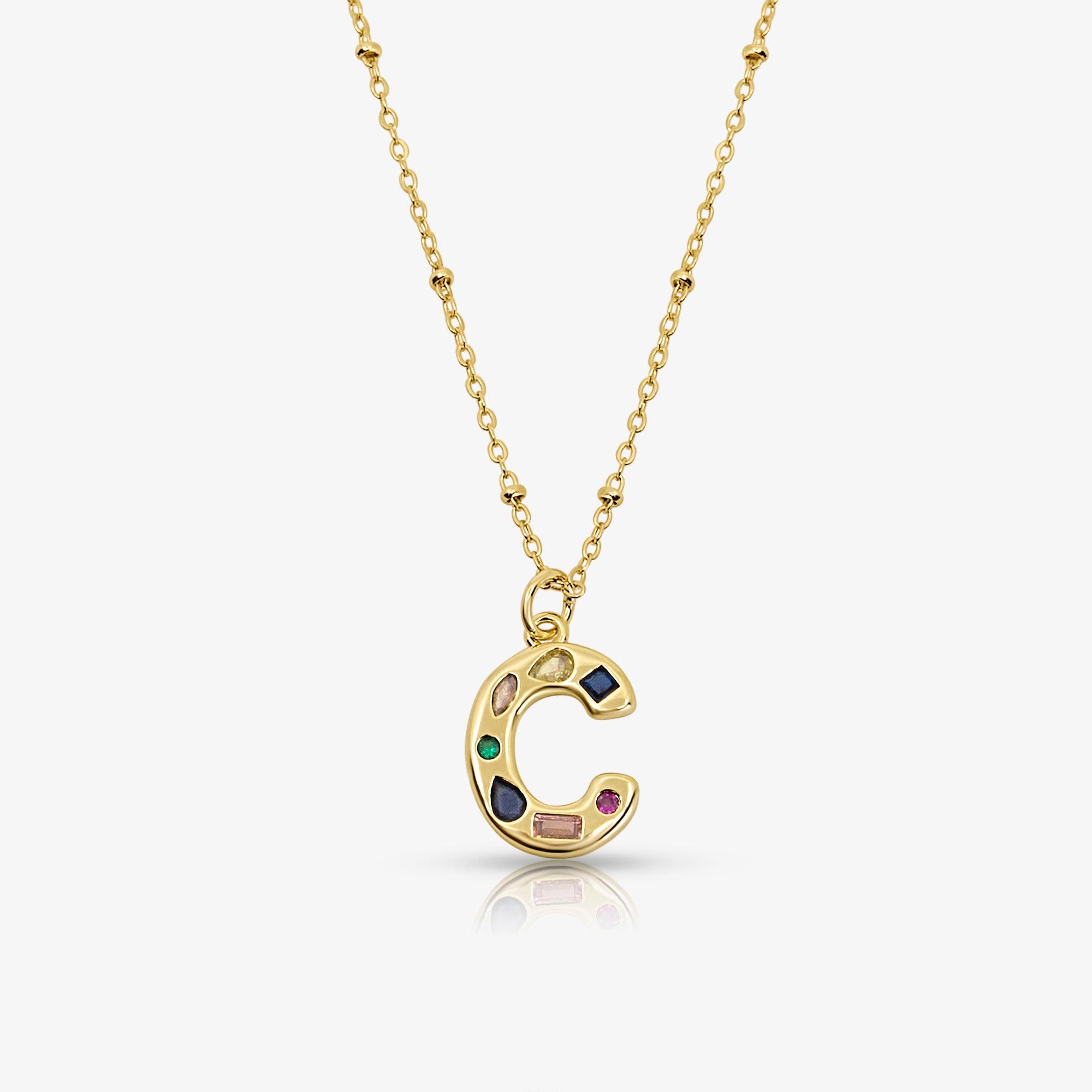 Evry Jewels Bright Babe Initial Necklace