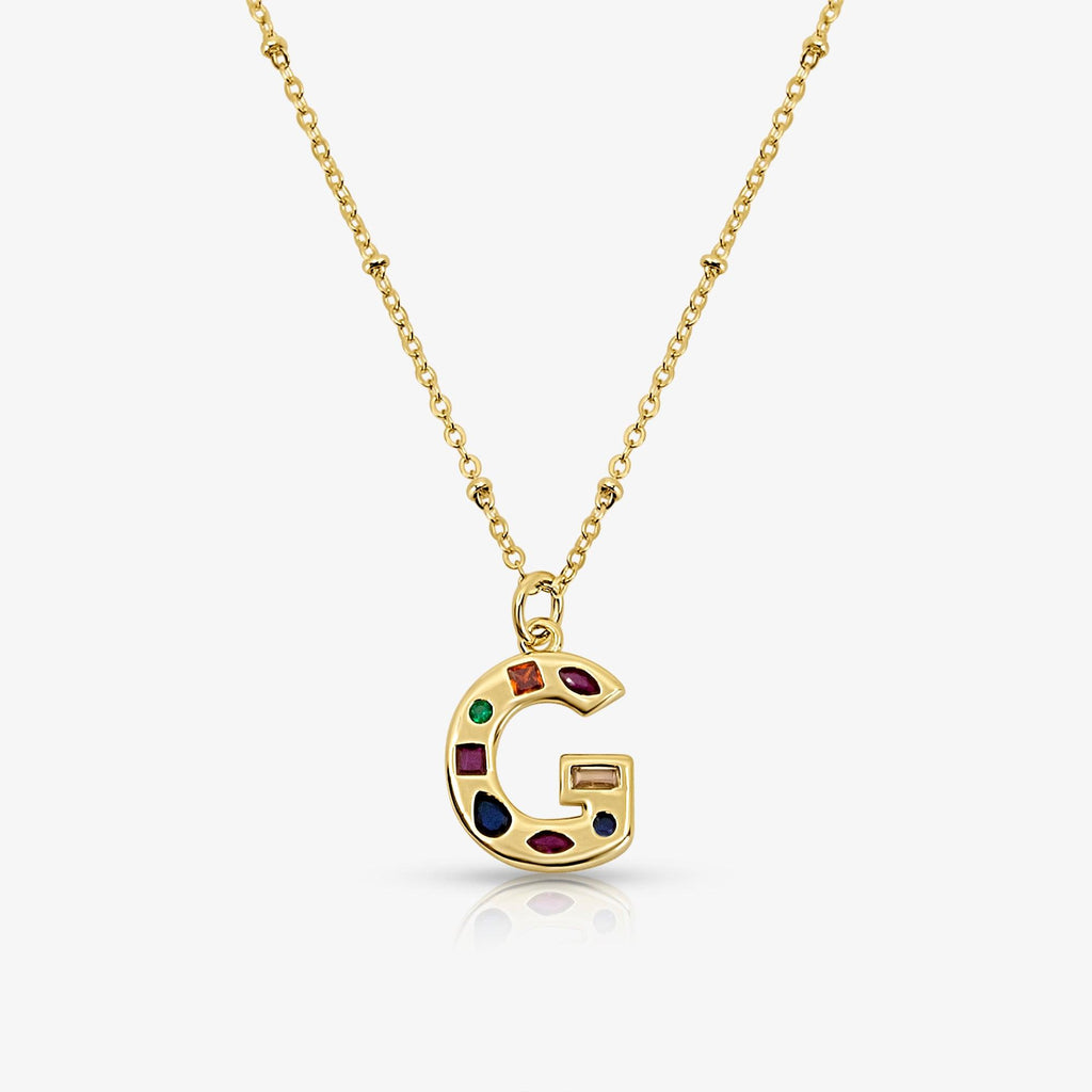 Evry Jewels Bright Babe Initial Necklace