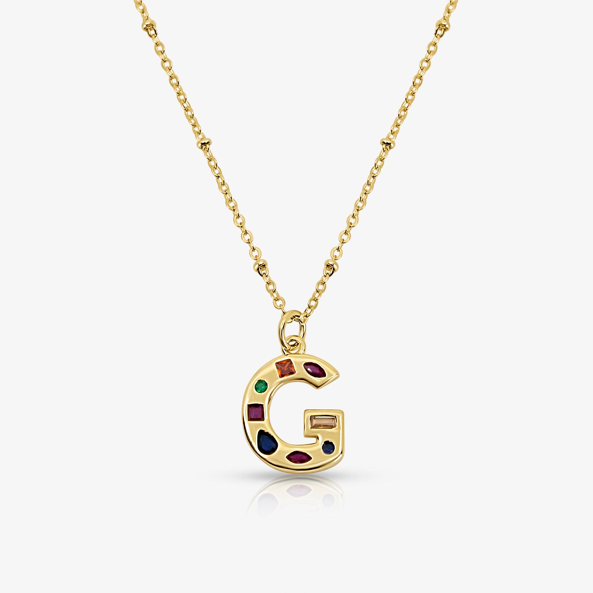 Evry Jewels Bright Babe Initial Necklace