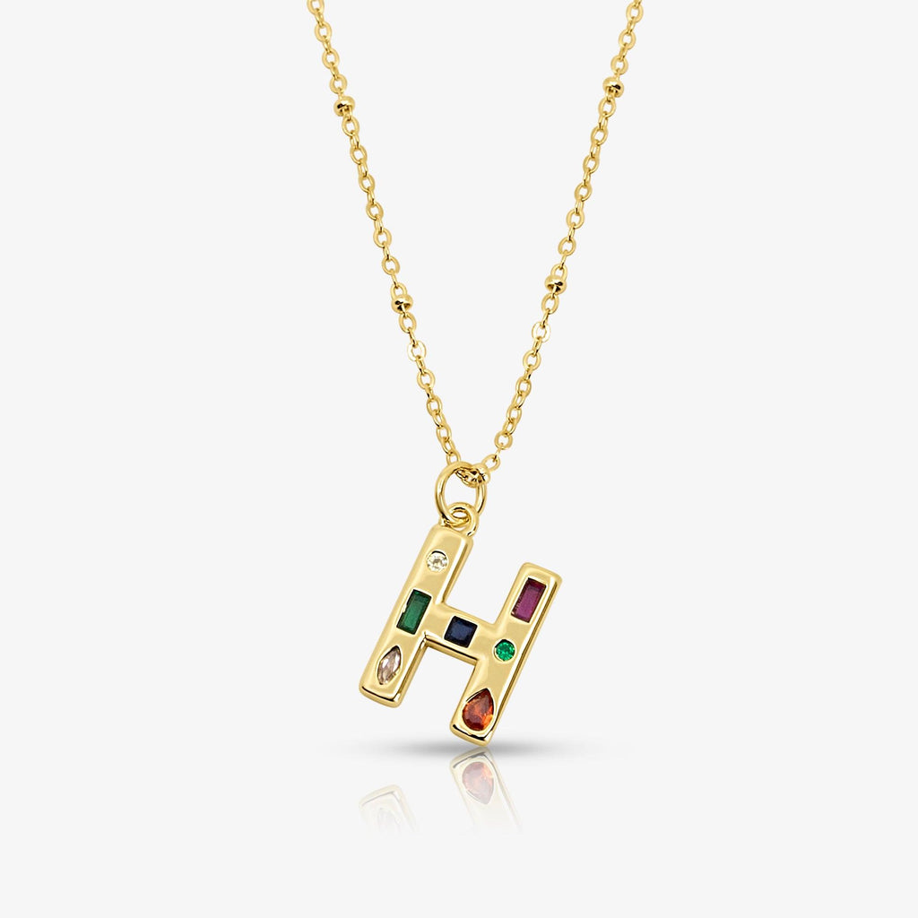 Evry Jewels Bright Babe Initial Necklace