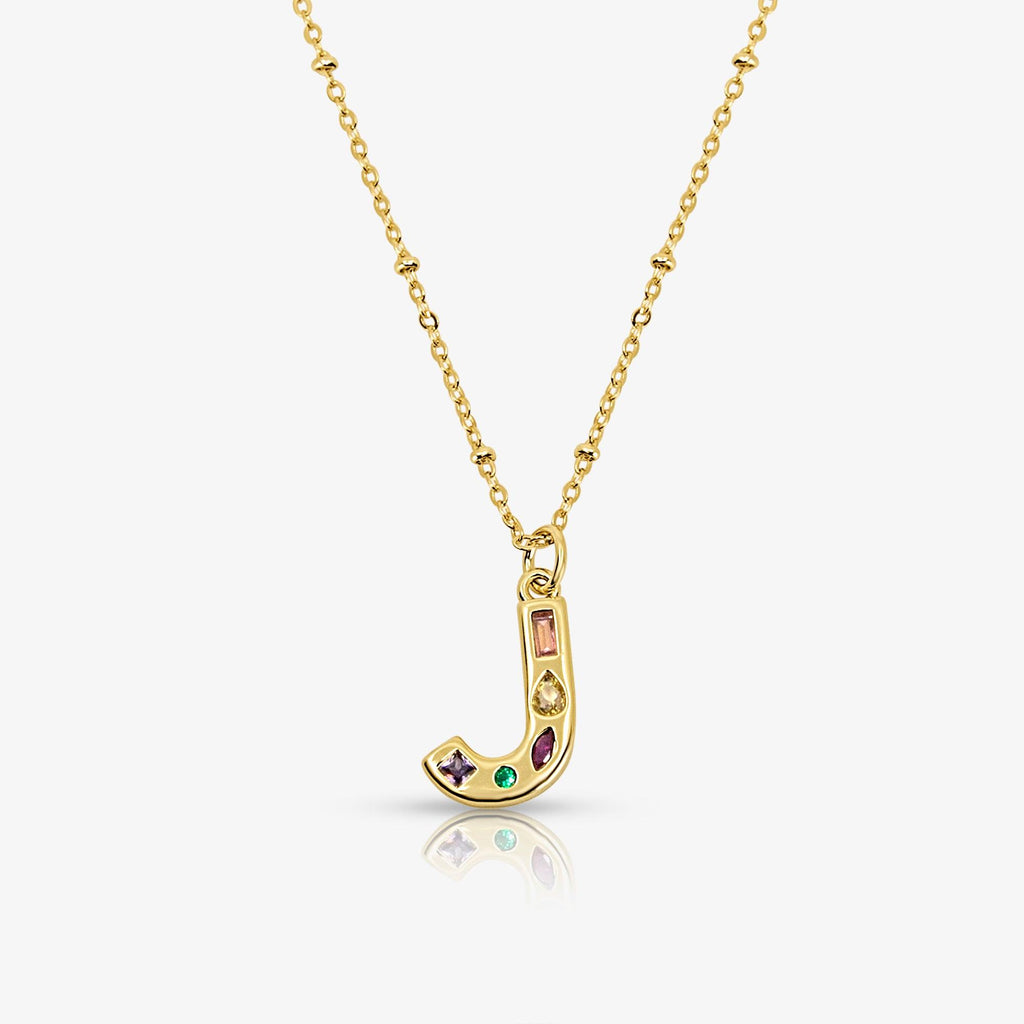 Evry Jewels Bright Babe Initial Necklace
