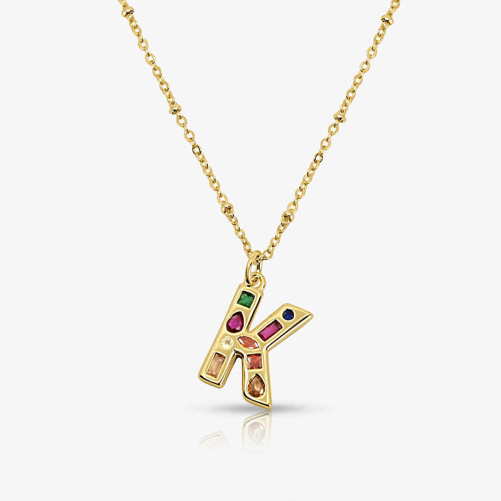 Evry Jewels Bright Babe Initial Necklace