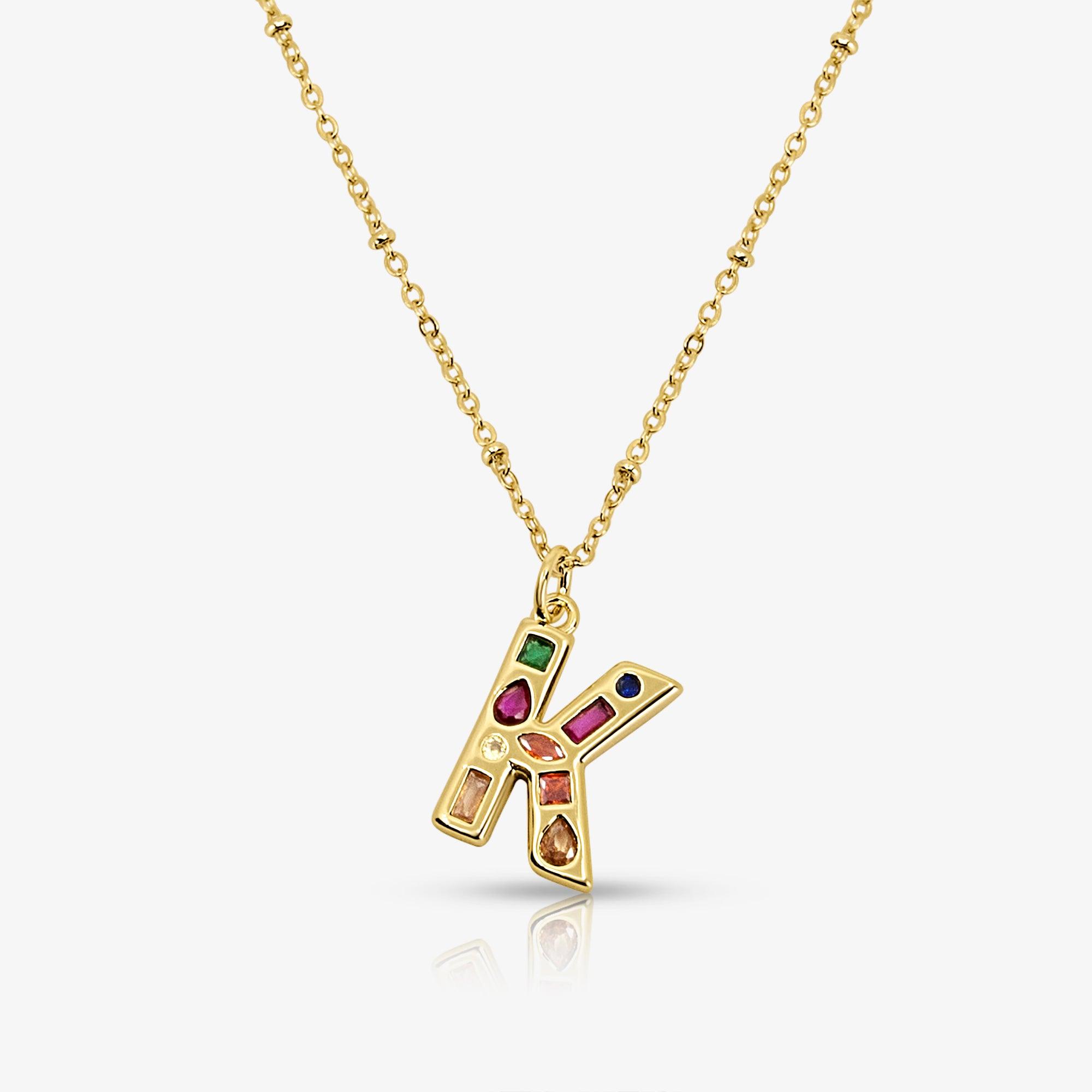 Evry Jewels Bright Babe Initial Necklace