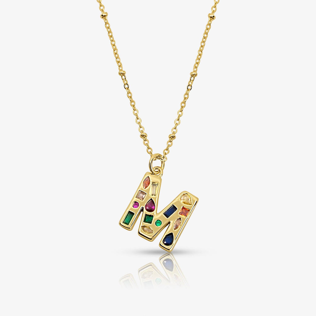 Evry Jewels Bright Babe Initial Necklace