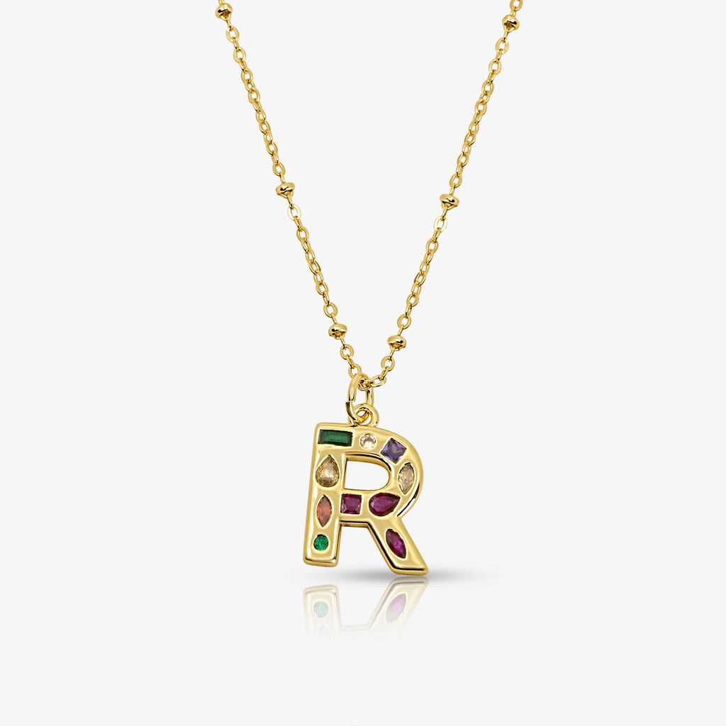 Evry Jewels Bright Babe Initial Necklace
