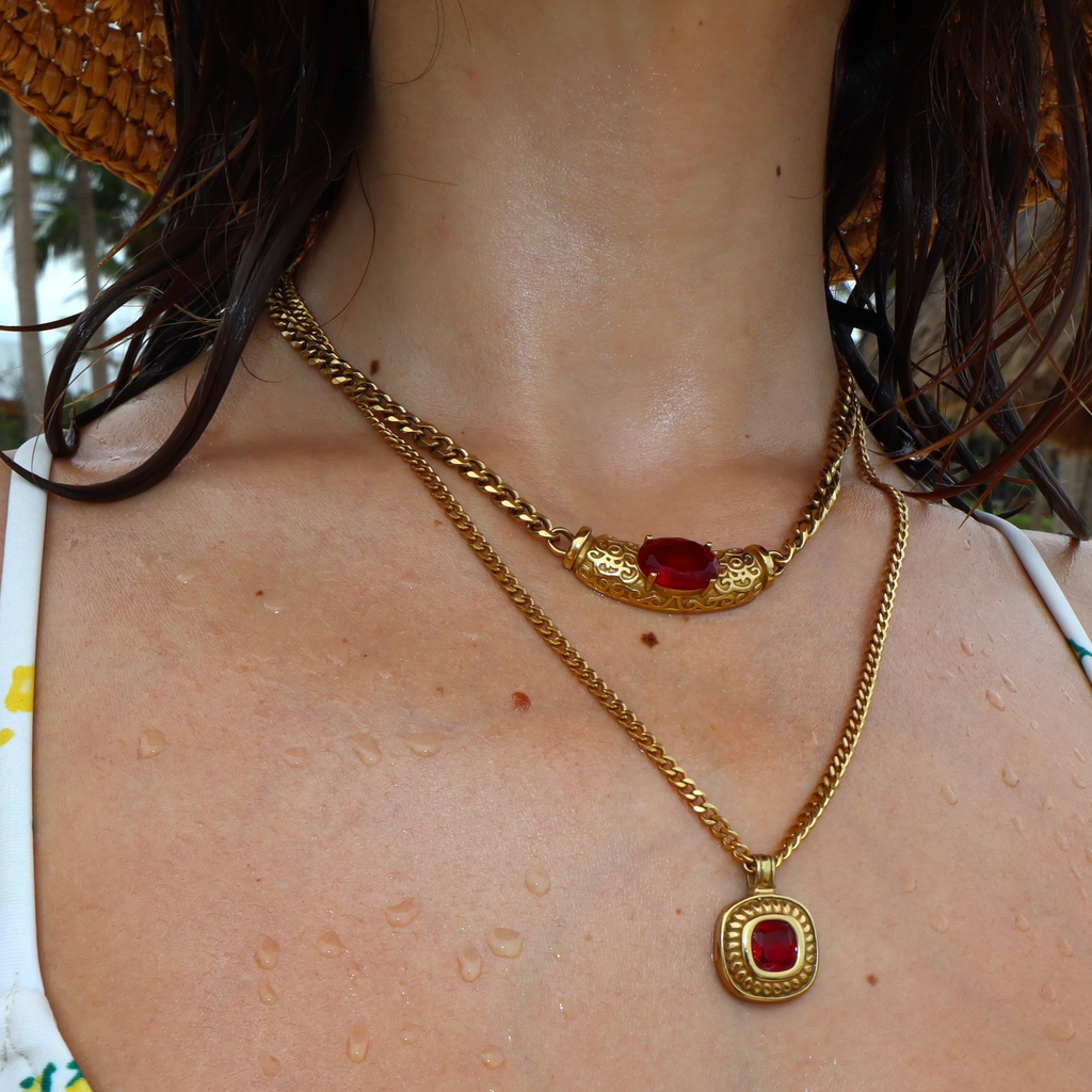 Evry Jewels Saffron Necklace