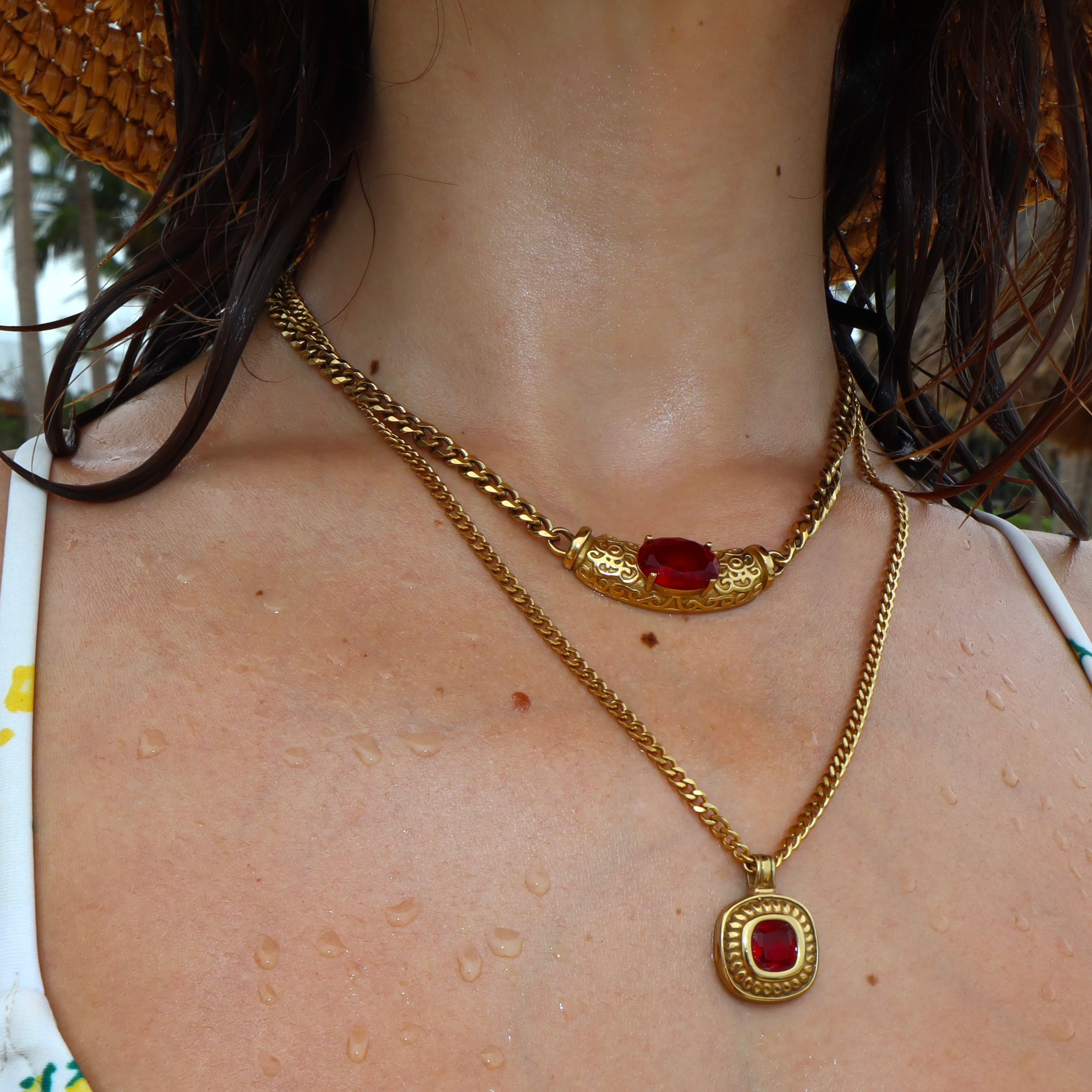 Evry Jewels Saffron Necklace