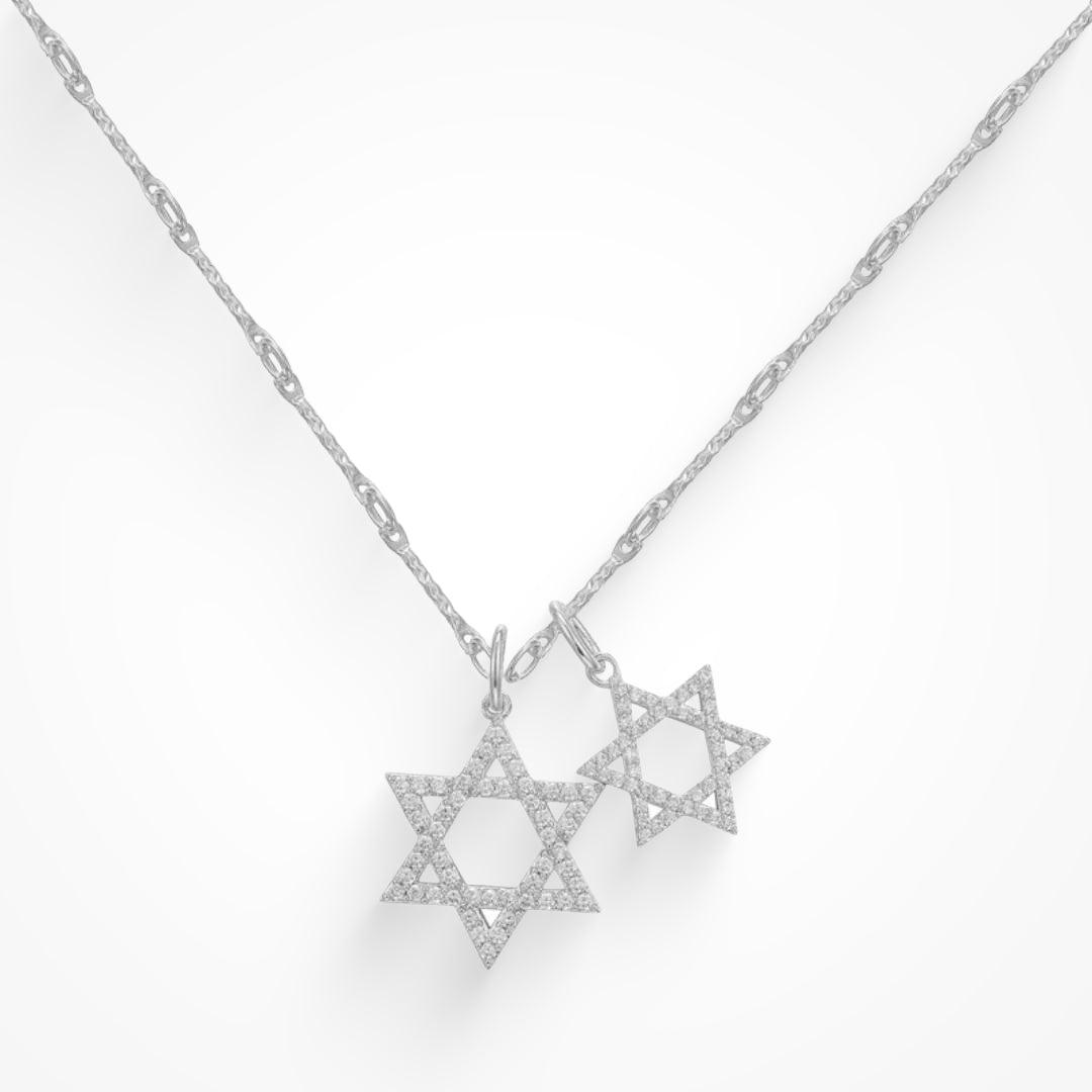 Evry Jewels Double Star Necklace