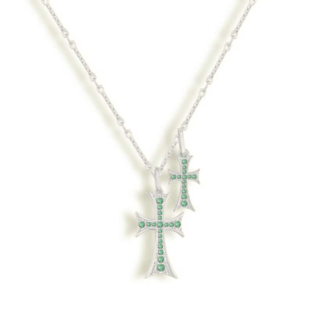 Evry Jewels Double Cross Me Necklace