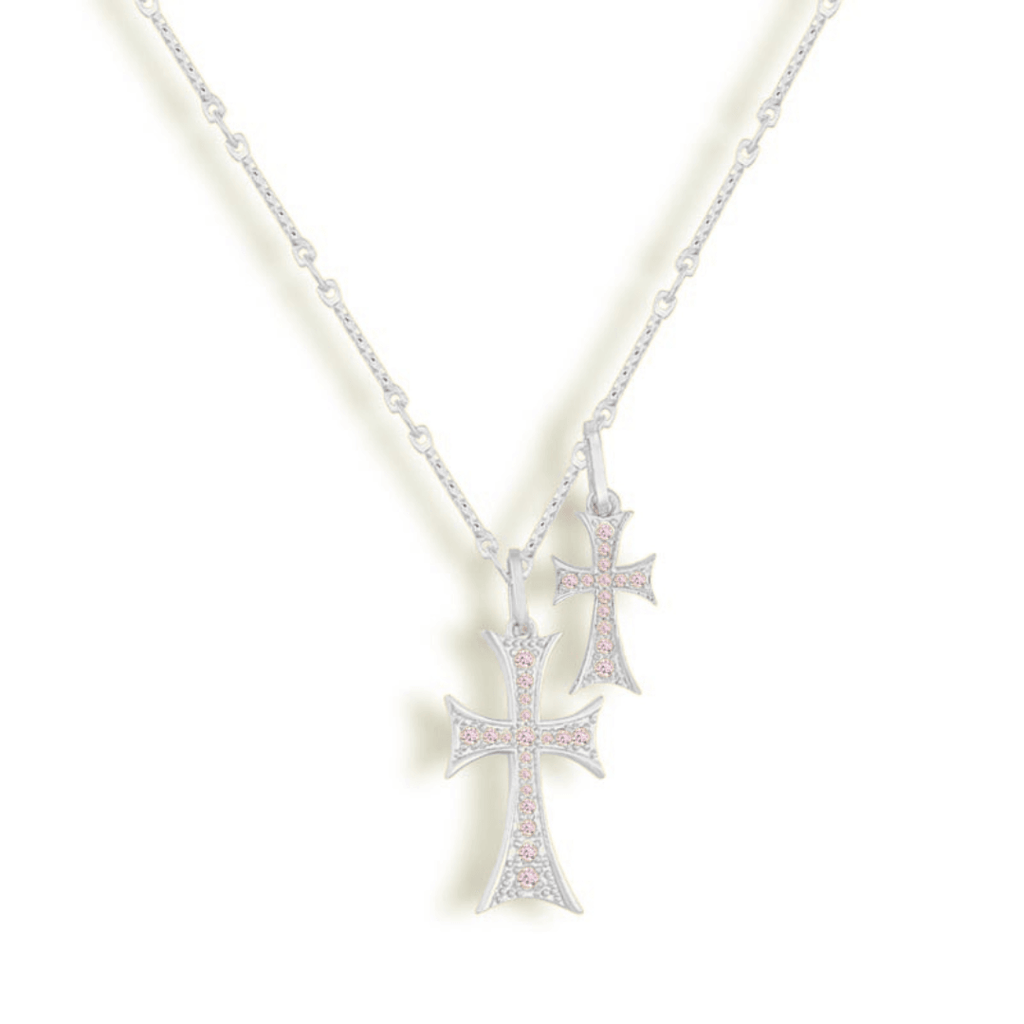 Evry Jewels Double Cross Me Necklace