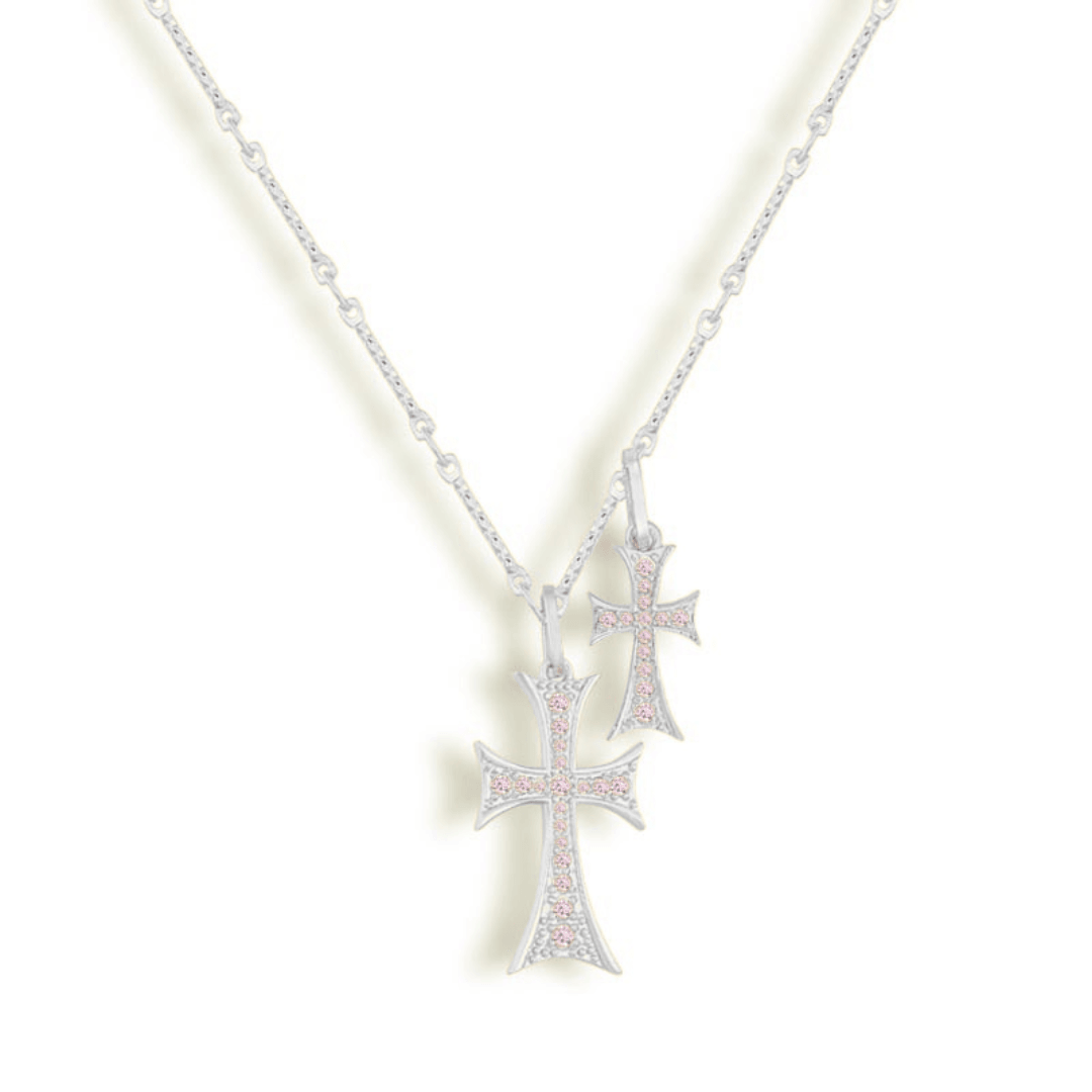 Evry Jewels Double Cross Me Necklace