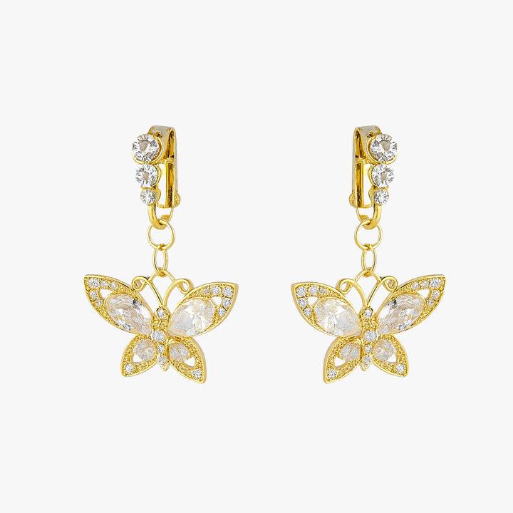 Evry Jewels Butterfly Babe Clip-On Earrings
