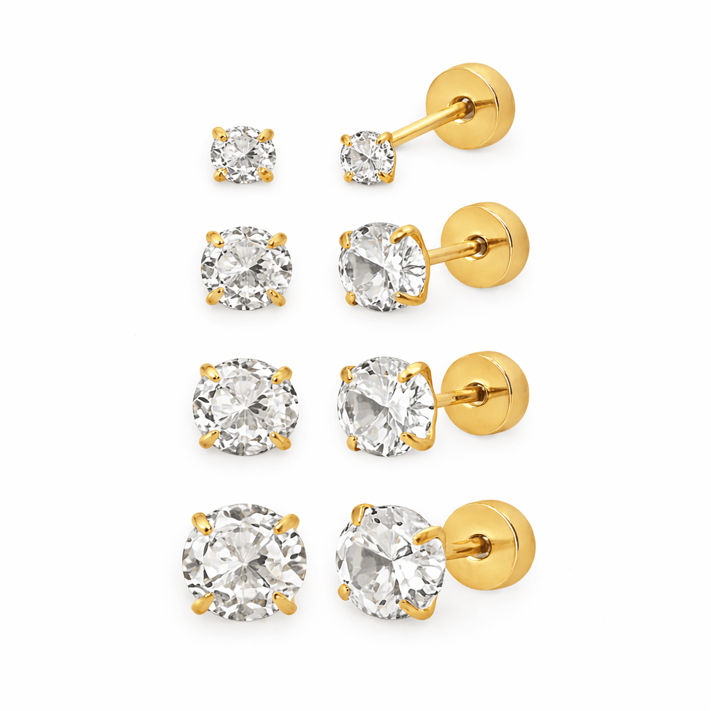 Evry Jewels Flat Back Earrings Set Collection