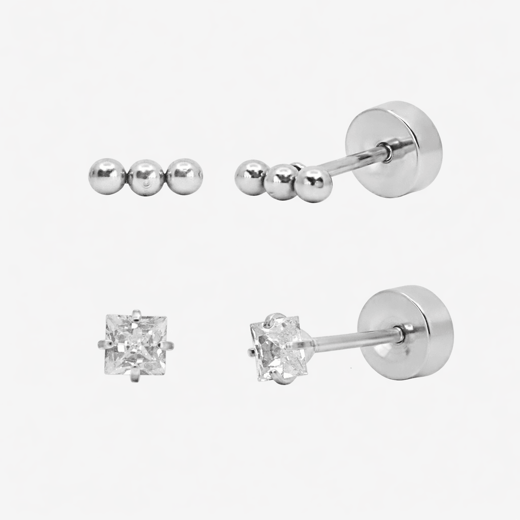 Evry Jewels Flat Back Earrings Set Collection