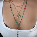 Evry Jewels Sunset Glow Rainbow Necklace Set