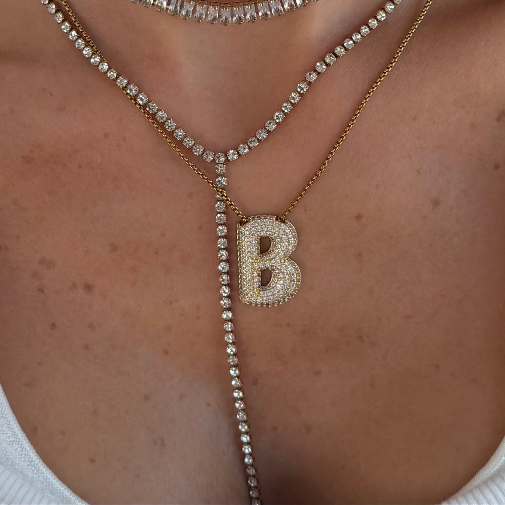 Evry Jewels Nena Tennis Lariat Necklace