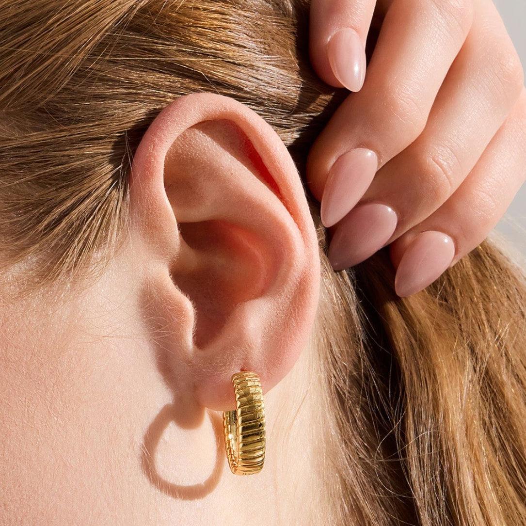 Evry Jewels Golden Hoop Earrings