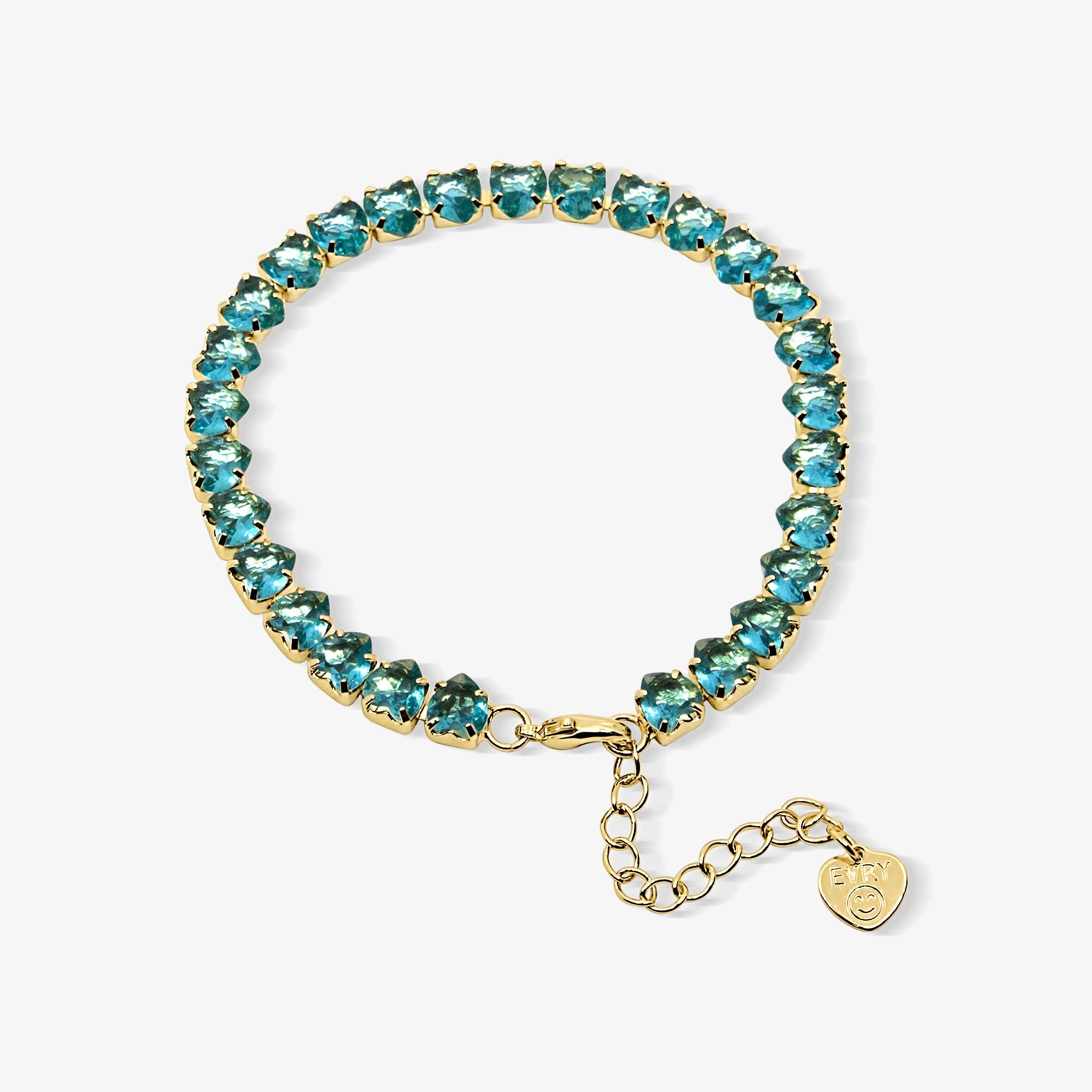 Evry Jewels Fergie Heart Tennis Bracelet