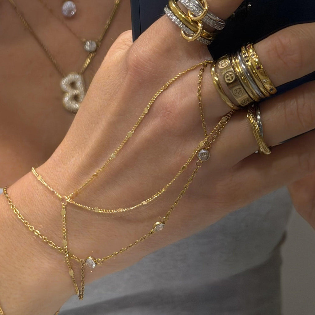 Evry Jewels Rhodes Hand Chain