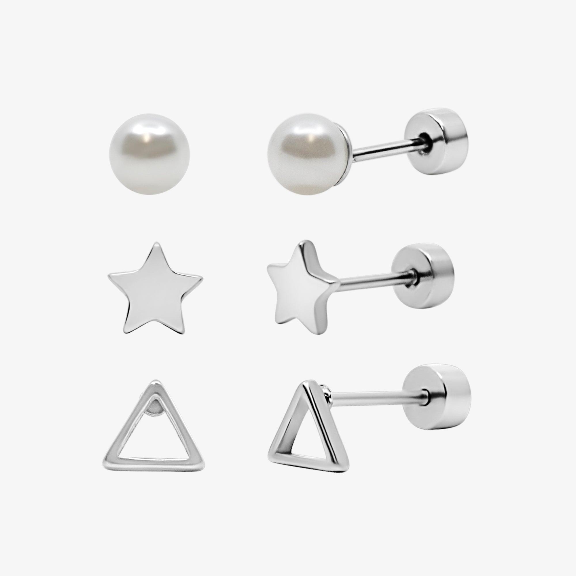 Evry Jewels Flat Back Earrings Set Collection