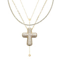 Evry Jewels Icy Cross 3-Piece Necklace Bundle