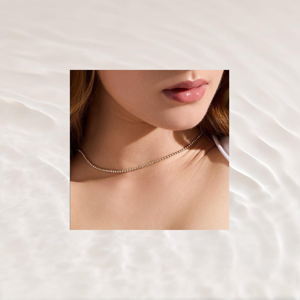 Evry Jewels Icy Tennis Necklace