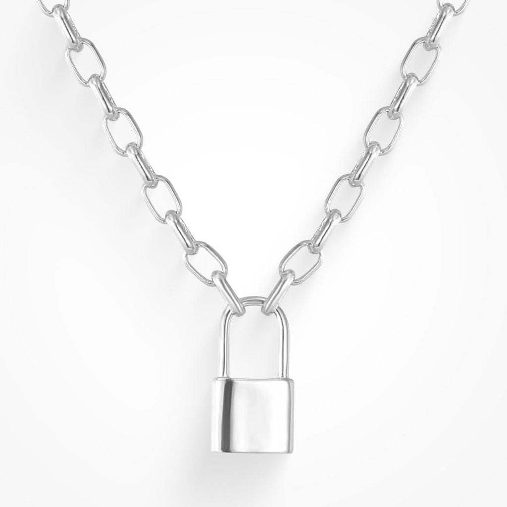 Evry Jewels Keep Me Lock Necklace