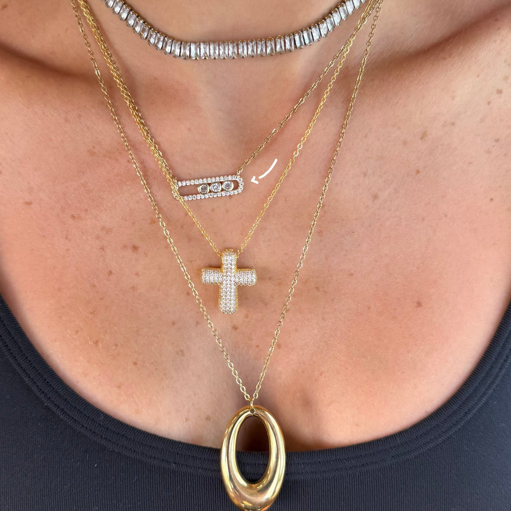 Evry Jewels Starlight Bar Necklace