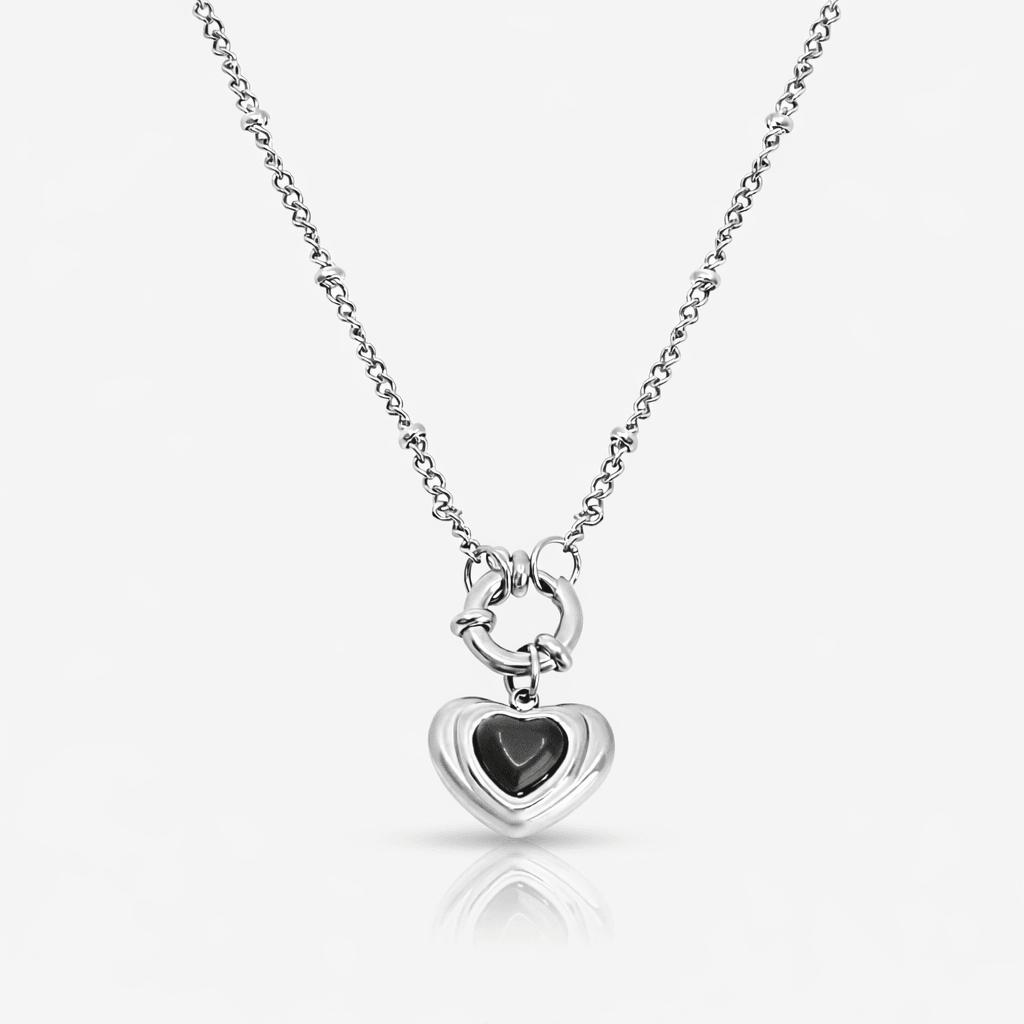 Evry Jewels Midnight Heart Necklace