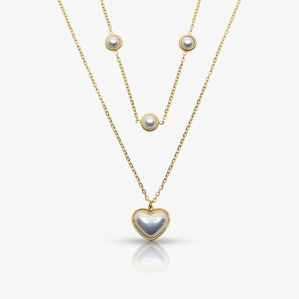 Evry Jewels Pearly Love Necklace