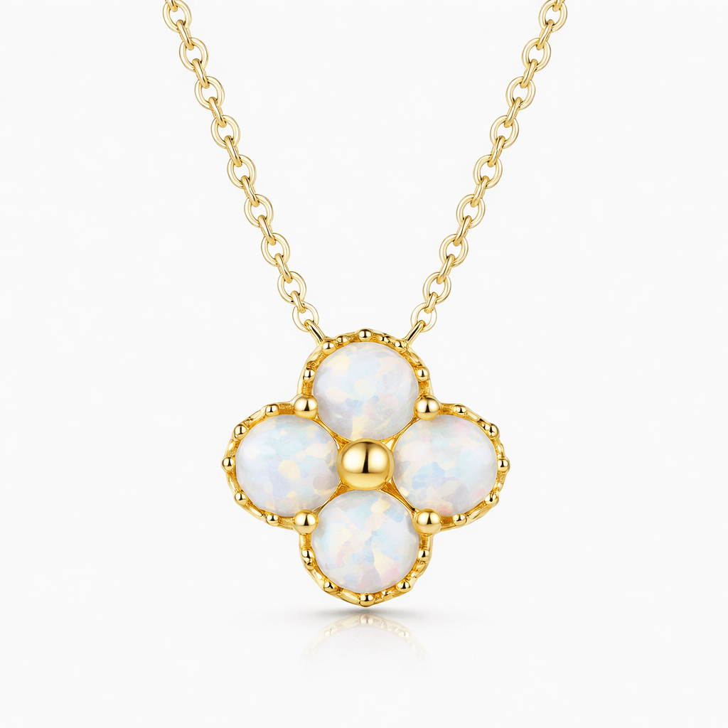 Evry Jewels Opal Blossom Necklace