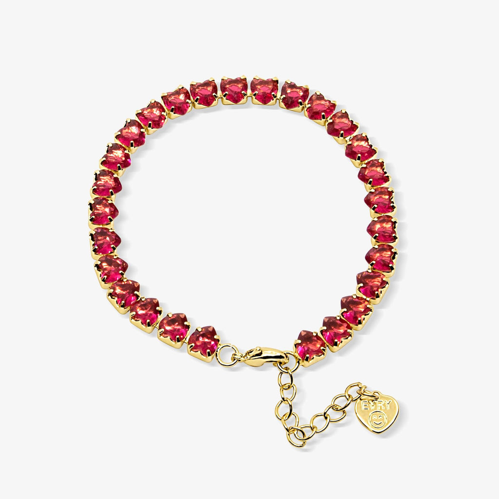 Evry Jewels Fergie Heart Tennis Bracelet